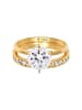 Elli Ring 925 Sterling Silber Ring Set in Gold