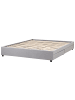Beliani Doppelbett PRADES in Grau - (W) 189 x (H) 32 x (L) 211 cm