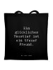 Mr. & Mrs. Panda Shopping Tasche Spruch Haustiere pflegen mit Sp... in Schwarz
