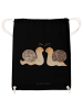 Mr. & Mrs. Panda Tasche Schnecken Liebe ohne Spruch in Schwarz