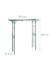 relaxdays Rosenbogen in Dunkelgrün -  (B)202 x (H)205 x (T)52 cm
