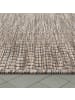 KADIMA DESIGN Outdoor Teppich Unifarben mit Bordüre Balkon, Terrasse in Natur