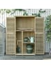 Outsunny Gartenschrank,87cm x 46,5cm x 160cm,grau