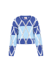 IZIA Women Sweater in navy light blue