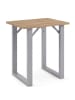 VCM  Holz Bartisch Stehtisch Tisch Tresen Xona 80x50 cm in Silber / Sonoma-Eiche