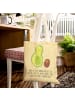 Mr. & Mrs. Panda Shopper Avocado Kern rollt mit Spruch in Gelb Pastell