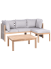 Beliani 10-tlg Sitzgruppe ARABBA in Braun/Grau