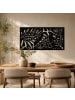UNUS Metallbild schwarz Wandbild Monstera modern  120x60cm in Schwarz
