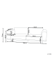 Beliani 3-Sitzer Sofa NIVALA in Beige - (W) 220 x (H) 76 x (L) 84 cm