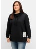 sheego Sweatshirt in schwarz