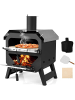 COSTWAY Outdoor Pizzaofen in Schwarz