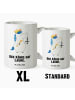 Mr. & Mrs. Panda XL Tasse Einhorn König mit Schwert mit Spruch in Weiß