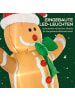 HOMCOM Aufblasbare Weihnachtsdeko-110L x 70B x 183H cm-Gelb