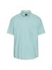 Camel Active Kurzarmhemd aus Leinenmix in Ozeangrün