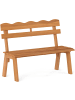 COSTWAY Gartenbank Akazienholz 2-Sitzer in Hellbraun