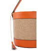 IZIA Bucket Bag Aus Raffiabast in Orange