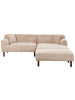 Beliani 4-tlg Ecksofa HOLT in Beige/Braun linksseitig