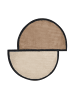 Beliani Kurzflor SAKARO in Beige - (W) 160 x (L) 160 cm