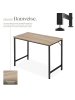 tectake Schreibtisch Jenkins Höhe 75,5 cm, Industrial Holz hell, Eiche Sonoma