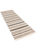 Pergamon Natur Teppich Läufer Wolle Rana Streifen in Beige Braun