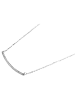 Adeliás Damen Halskette – Ankerkette aus Edelstahl mit Zirkonia 43 cm in silber