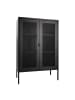 ebuy24 Vitrinenschrank Melbourne Schwarz 80 x 40 cm