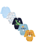 TupTam Jungen Baby Body Langarm 5er Pack in blau/gelb