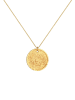 KUZZOI Halskette 925 Sterling Silber Geo in Gold