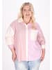 myMo Women Plus Size Blouse in light pink stripes
