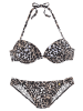 LASCANA Push-Up-Bikini in braun-bedruckt