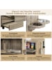 ABRIHOME Katzenkloschrank in Eichenholzfarbe - 100×45.5×67cm