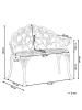 Beliani Gartenbank PIURA in Braun - (W) 88 x (H) 80 x (L) 49 cm