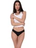 Yenita® Strings "Invisible" 3er Pack Seamless Tanga in schwarz
