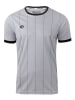 Stark Soul® Kurzarm Sportshirt Pinstripes in hellgrau-schwarz