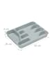relaxdays 2er-Set: Besteckkasten in Grau - (B)25 x (H)4 x (T)33 cm