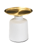 Beliani Beistelltisch DOVE in Weiß/Gold - (W) 45 x (H) 49 x (L) 45 cm
