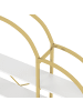 ABRIHOME Regal in Gold 170x26x190 cm Wolkenform 5 Ebenen Stahl