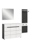ebuy24 Garderobenmöbel Canu (3-teilig) Weiß 180 x 37 cm