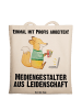 Mr. & Mrs. Panda Tasche Mediengestalter Leidenschaft mit Spruch in Creme