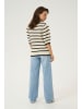 Kaffe Strickpullover KAevelyn Regular fit in Turtledove / Black Stripe