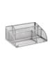 relaxdays Schreibtischorganizer in Silber - (B)25,5 x (H)10,5 x (T)18 cm