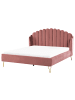 Beliani Doppelbett AMBILLOU in Rosa - (W) 197 x (H) 126 x (L) 214 cm