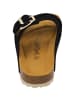 Palado Pantoletten Korfu Suede Premium Leather in Schwarz/Beige