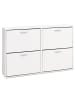 KADIMA DESIGN Schuhschrank WL5.829 Modern 120 x 81 x 24 cm Holz Schuhregal 4 in Weiß