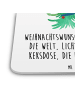 Mr. & Mrs. Panda Untersetzer Pinguin Weihnachtsbaum mit Spruch in Weiß