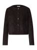 Street One Kurze Jacke mit Rundhals und Deko-Knöpfen in Black Coffee