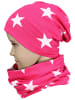 TupTam Unisex Kinder Beanie Mütze Schlauchschal Set in pflaume