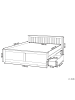 Beliani 3-tlg Doppelbett OLENDON in Braun
