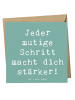 Mr. & Mrs. Panda Grußkarte Spruch Angst überwinden mit Spruch in Meeresbrise
