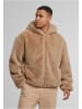 Urban Classics Urban Classics Full Zip Faux Fur Hoodie in wetsand